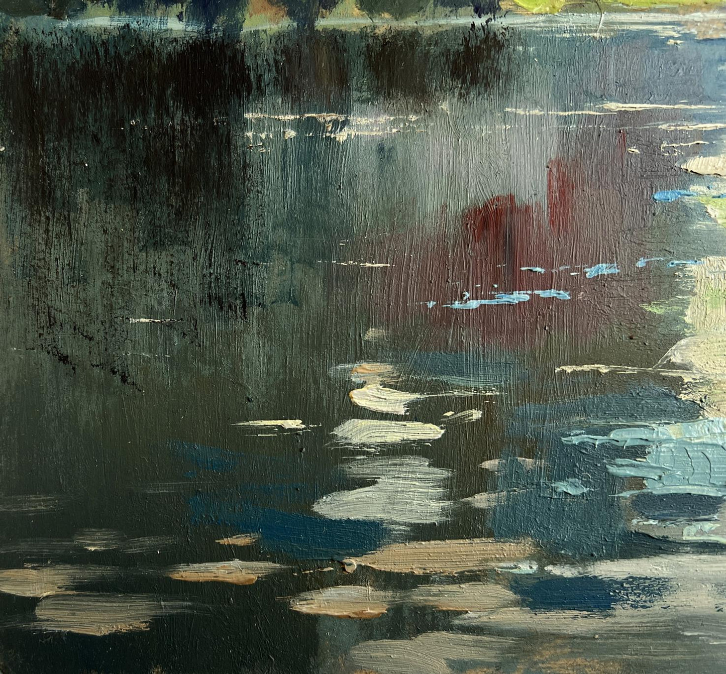Abstract oil painting Love and the reflection of the sun by Yuriy Suprunchuk