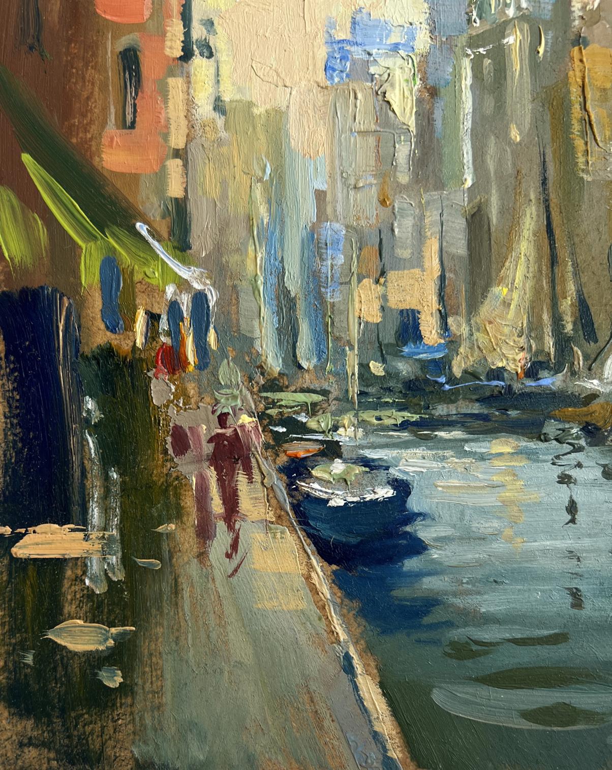 Impressionistic oil painting Reflection of Venice by Yuriy Suprunchuk