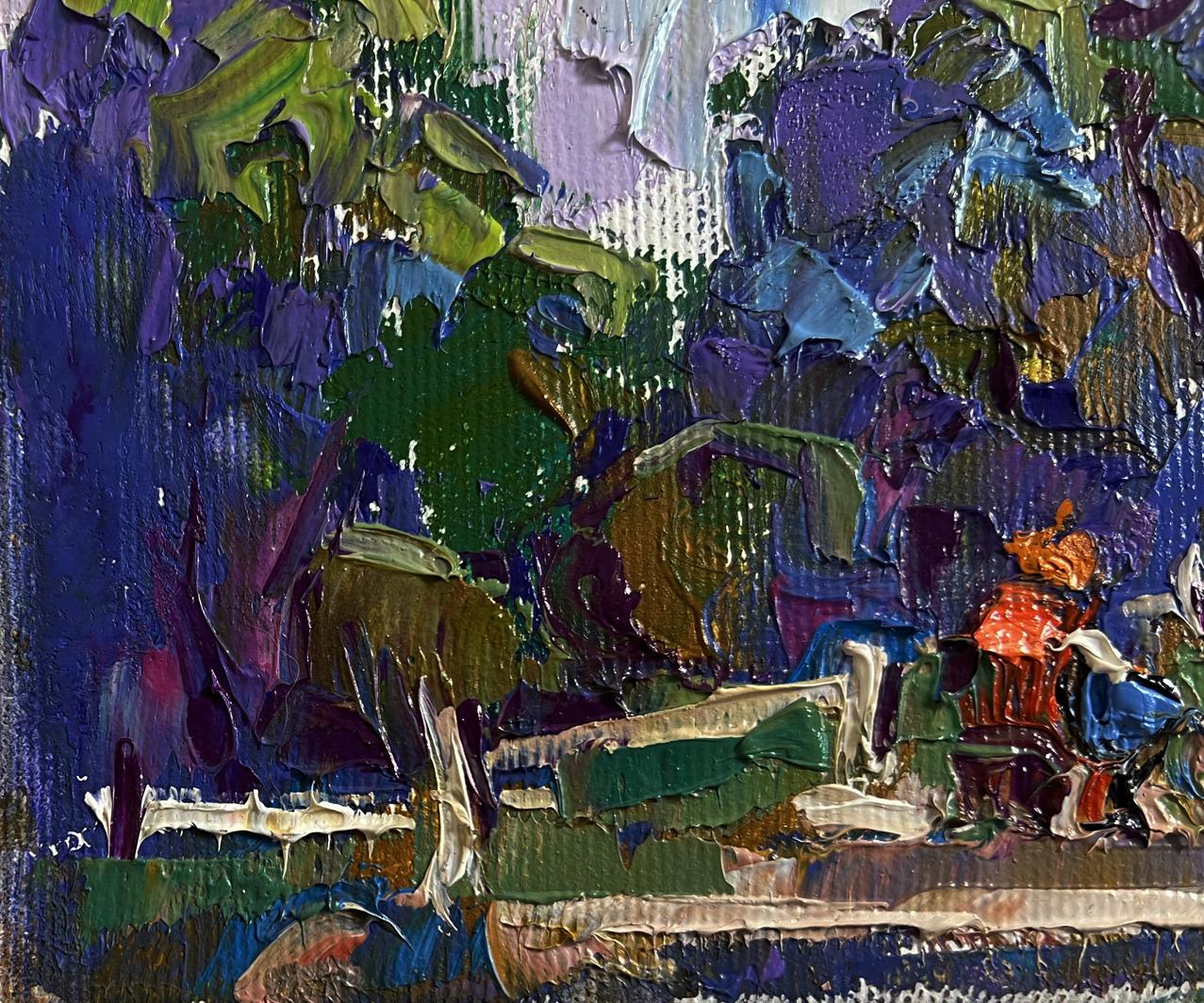 Oil painting A walk through the city park by Oleksiy Ivanyuk