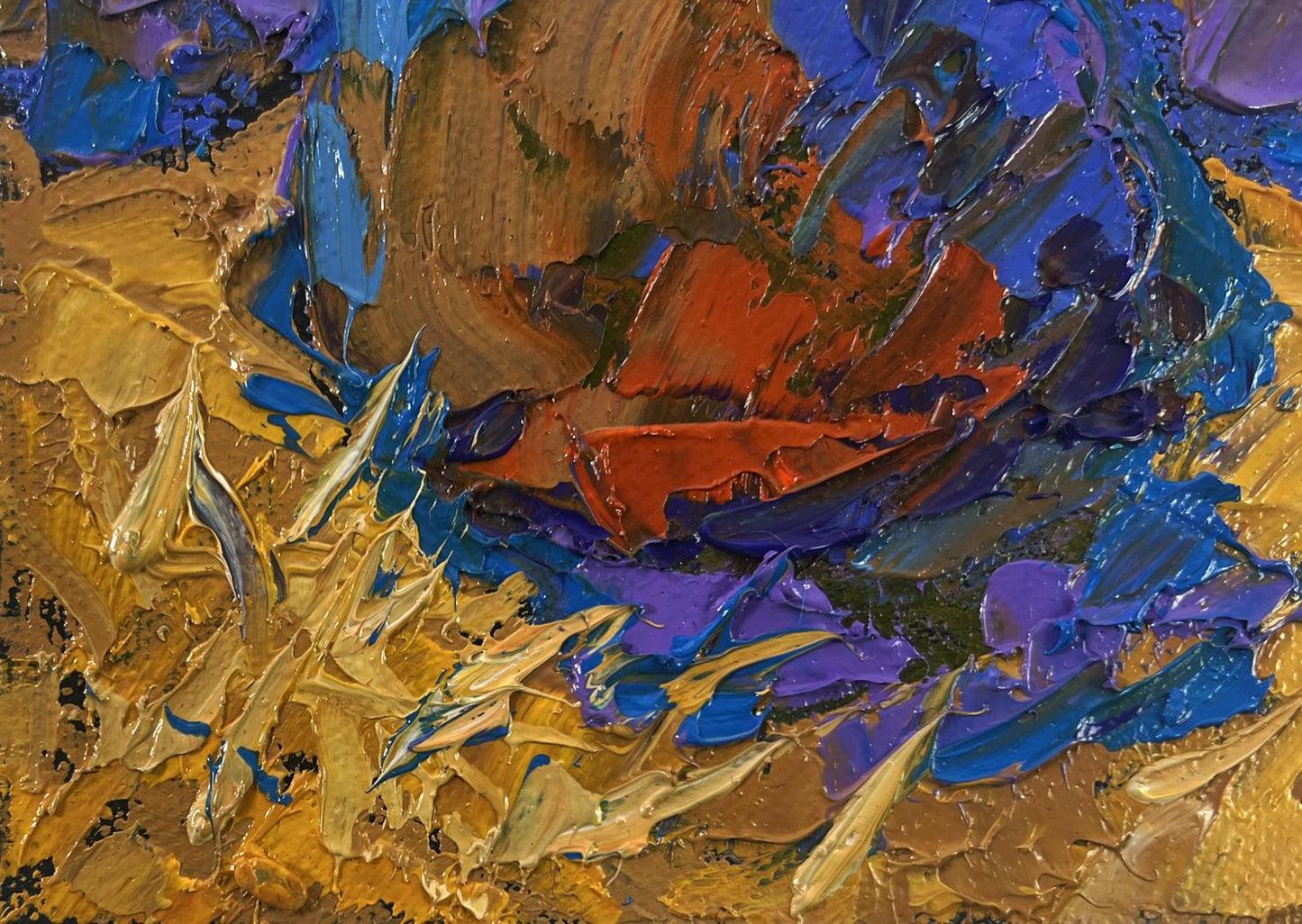 Oil painting Warm spring day by Oleksiy Ivanyuk vibrant abstract textured artwork