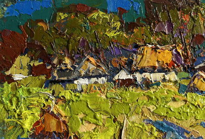 Vibrant impressionist oil painting Sunny day in the village by Oleksiy Ivanyuk