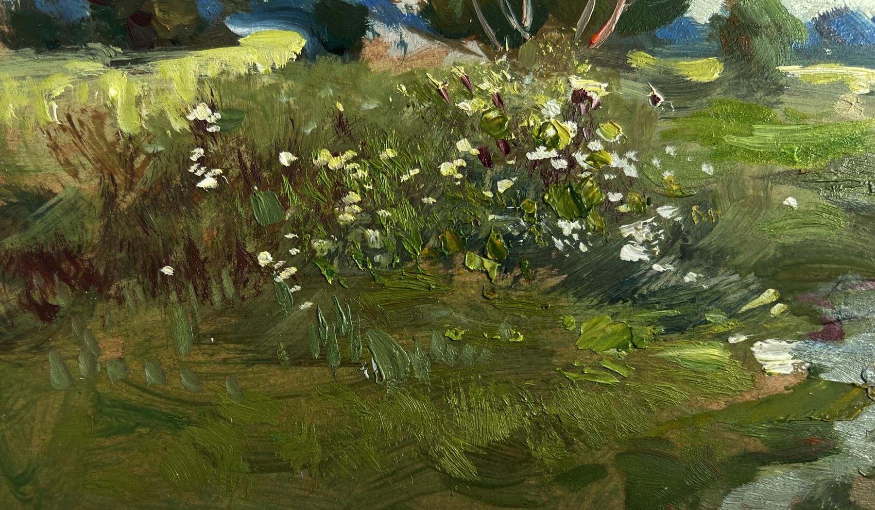 Vibrant impressionist oil painting Windy summer day by Yuriy Suprunchuk