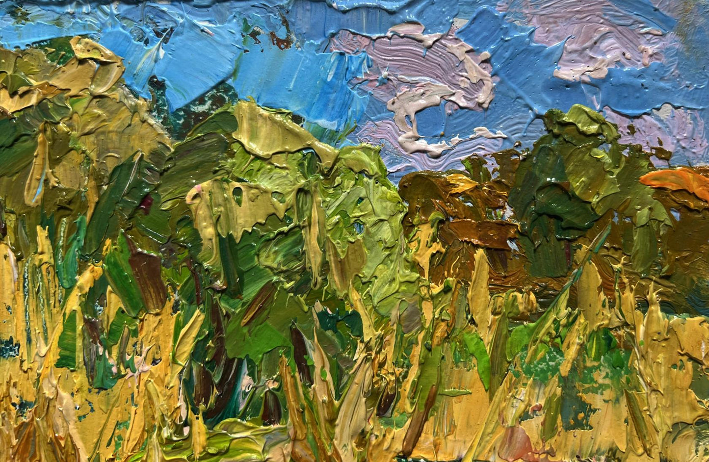 Vibrant impressionist oil painting of boats on shore by Oleksiy Ivanyuk