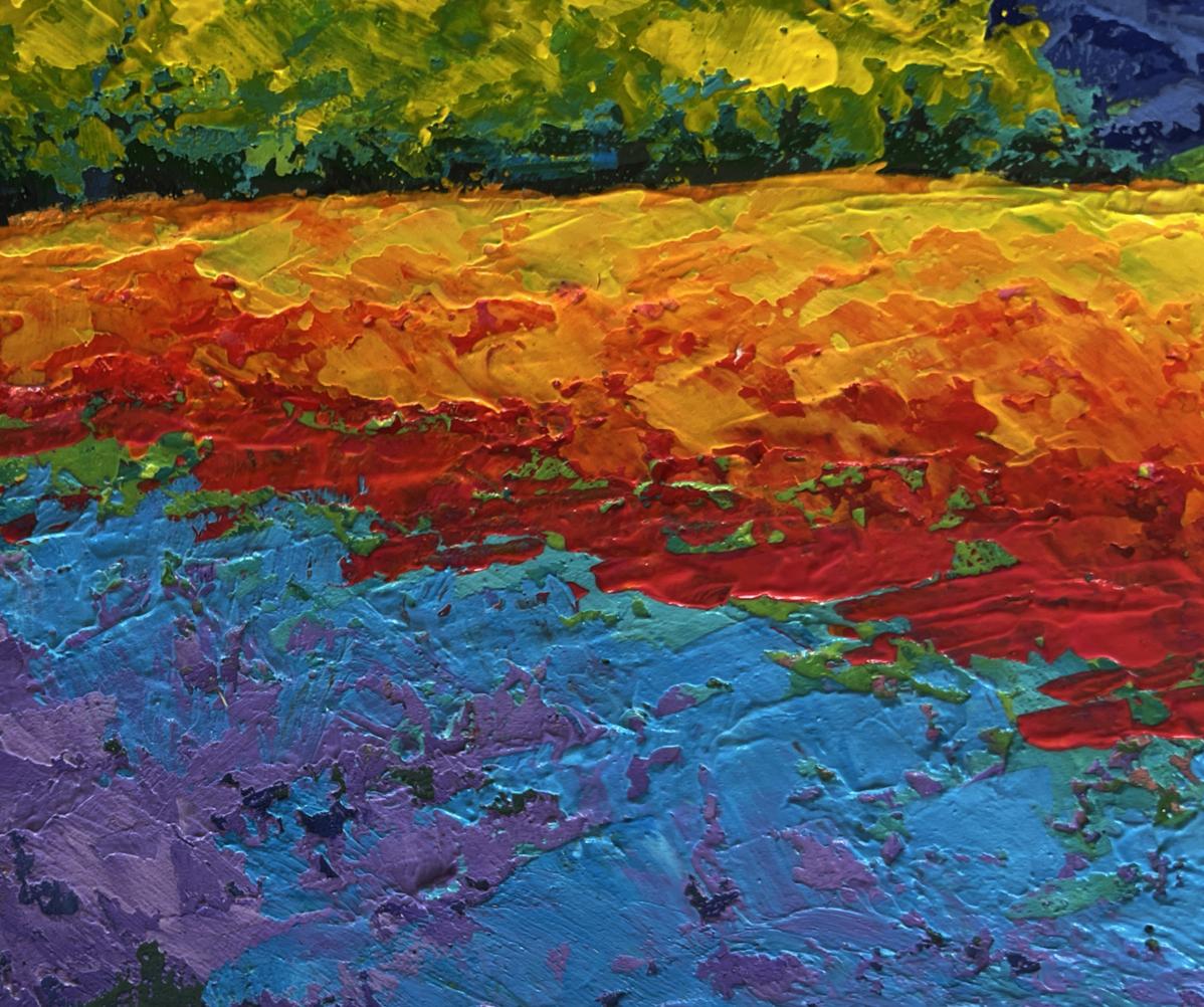 Vibrant Twilight in the Mountains oil painting by V. Zadorozhnya