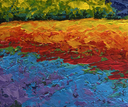 Vibrant Twilight in the Mountains oil painting by V. Zadorozhnya