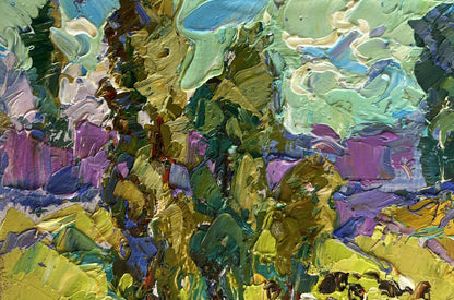 Oil painting Walking through the valley by Oleksiy Ivanyuk vibrant abstract