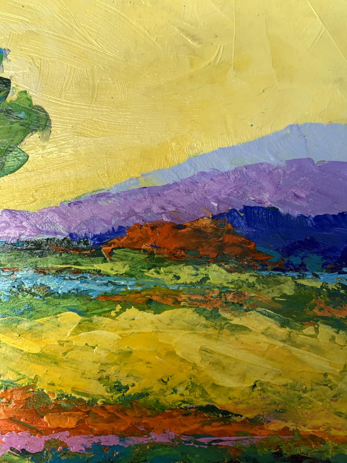 Vibrant impressionist oil painting Sunset is approaching by V. Zadorozhnya