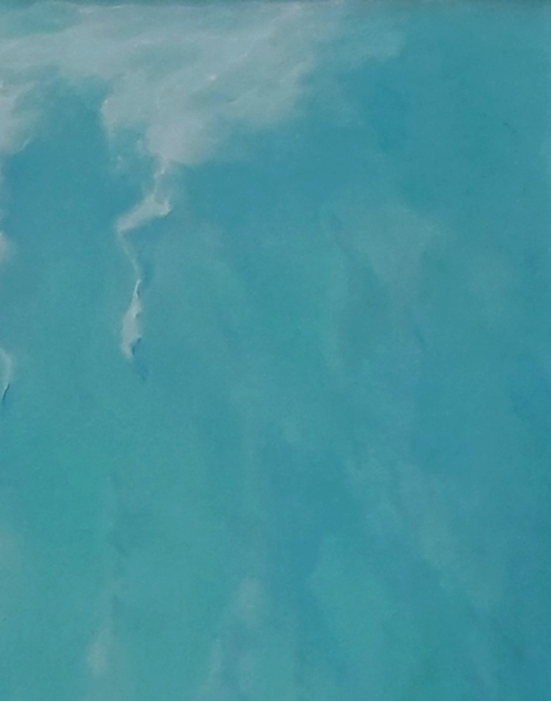 Oil painting The sound of the surf at dawn by Vasily Korkishko, turquoise clouds