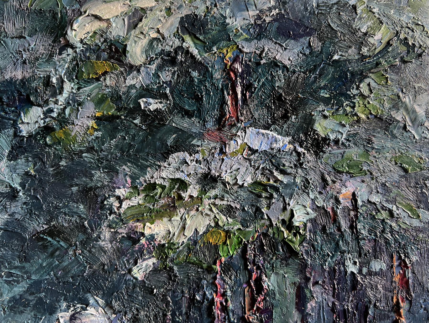 Oil painting Winter trail in the forest by Boris Serdyuk