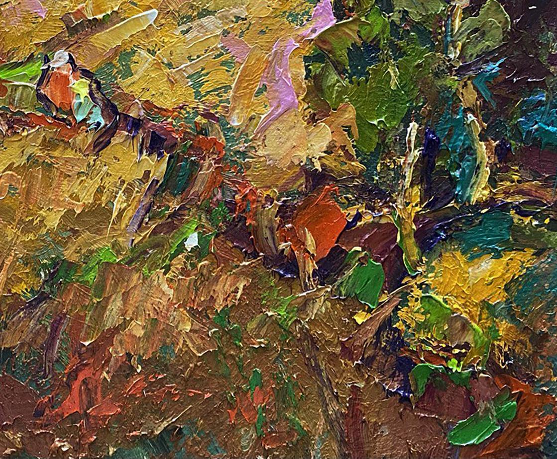 Vibrant impressionist oil painting Evening Rays by Oleksiy Ivanyuk