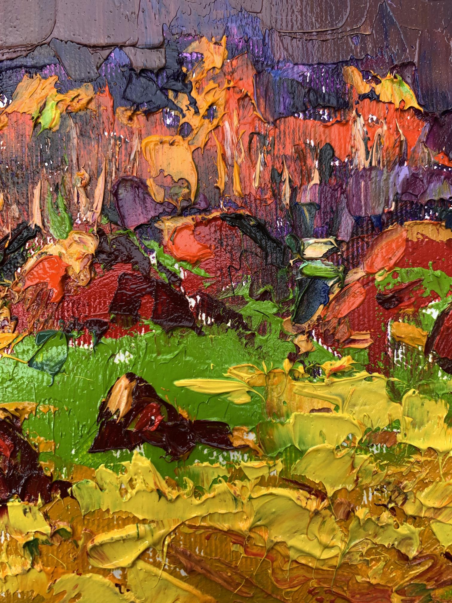 Vibrant impressionist oil painting After the Rain by Oksana Ivanyuk