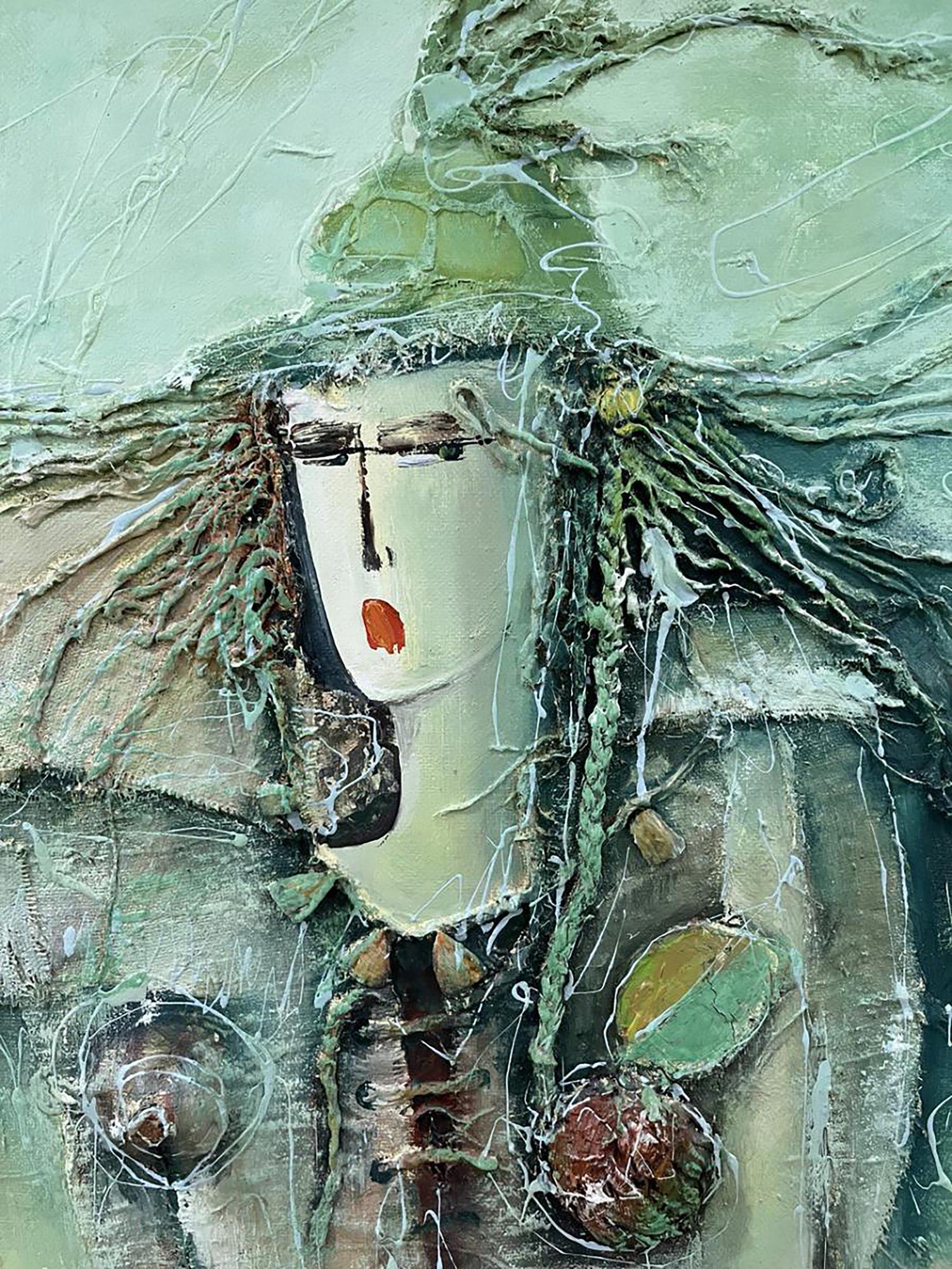 Oil painting Abstract Woman portrait Victor Yershov Artwork for Sale    