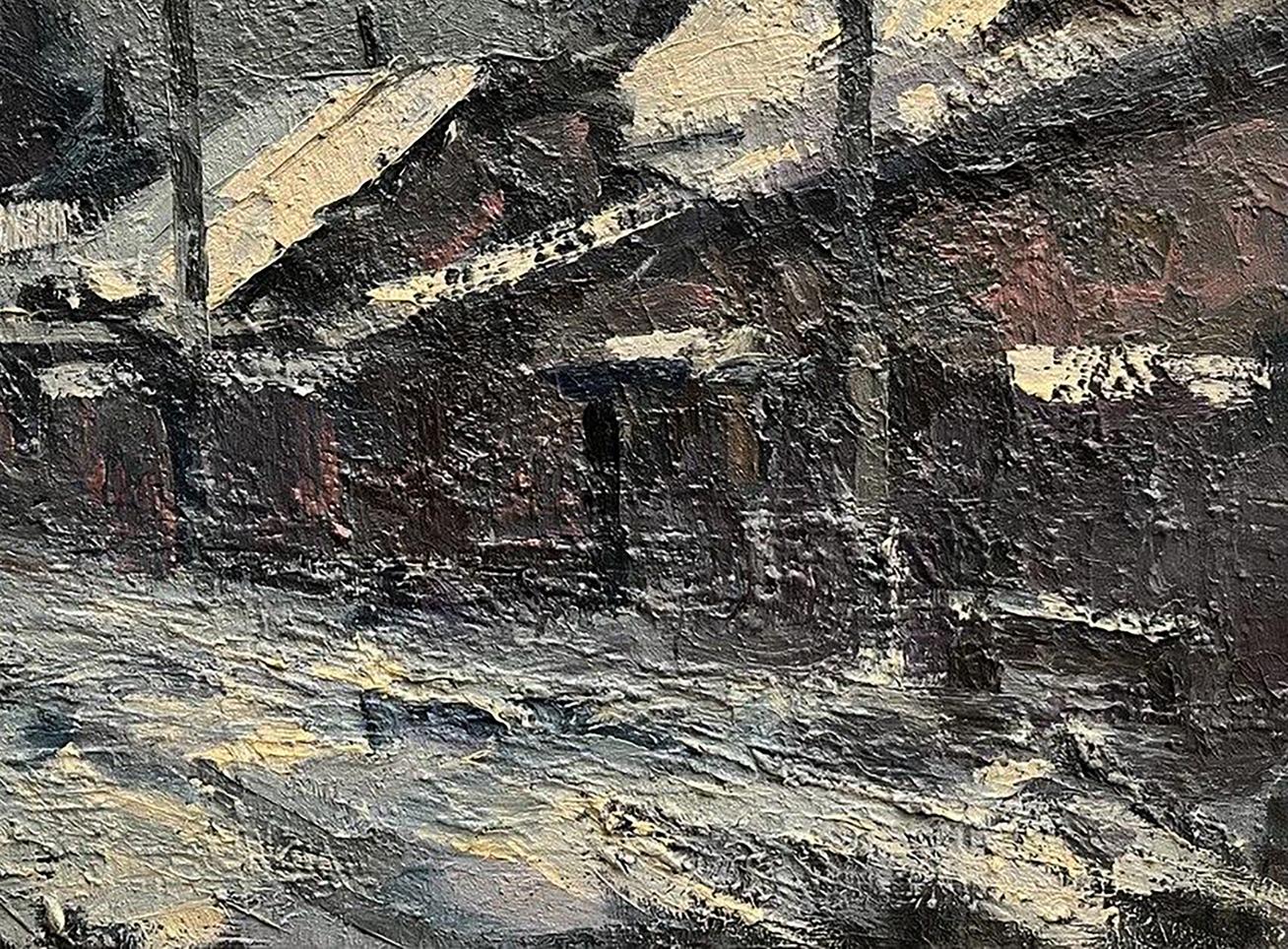 Textured impasto oil painting Quiet Village by Volodymyr Pashchenko