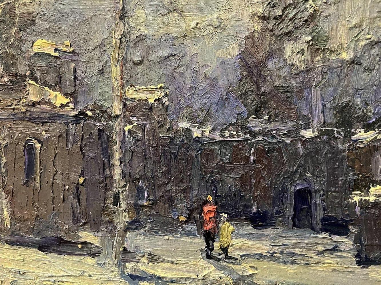 Oil painting Walking around the winter city by Volodymyr Pashchenko