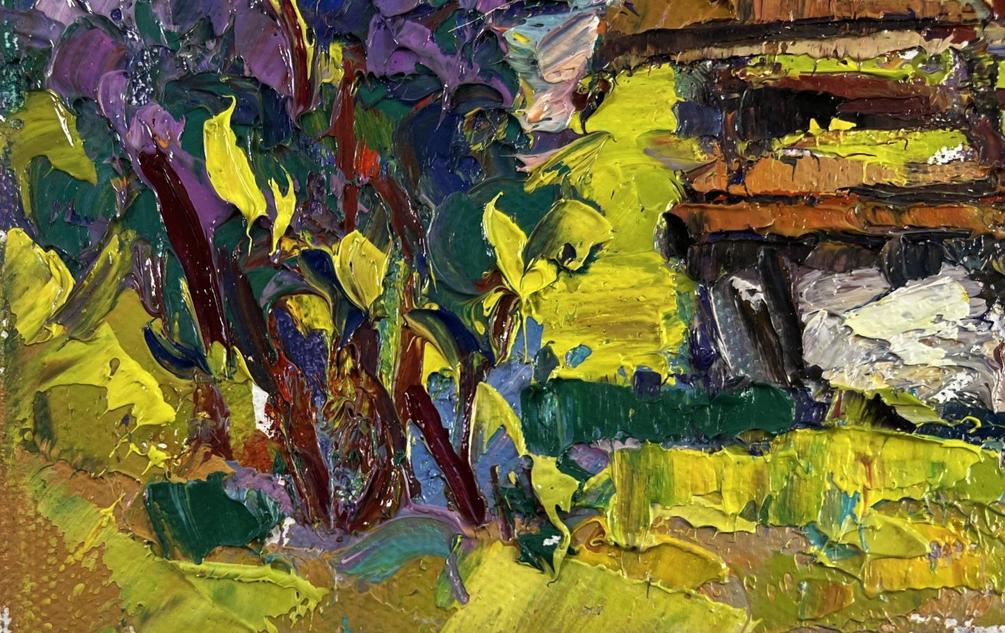 Vibrant impressionist oil painting Earth awakens to new life by Oksana Ivanyuk