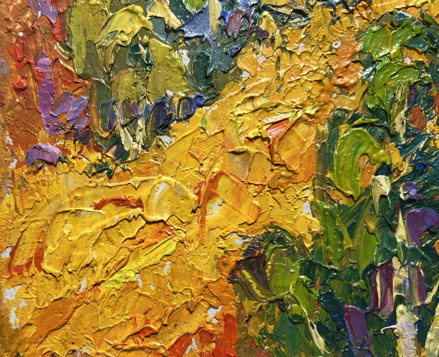 Oil painting Golden field among trees by Oleksiy Ivanyuk