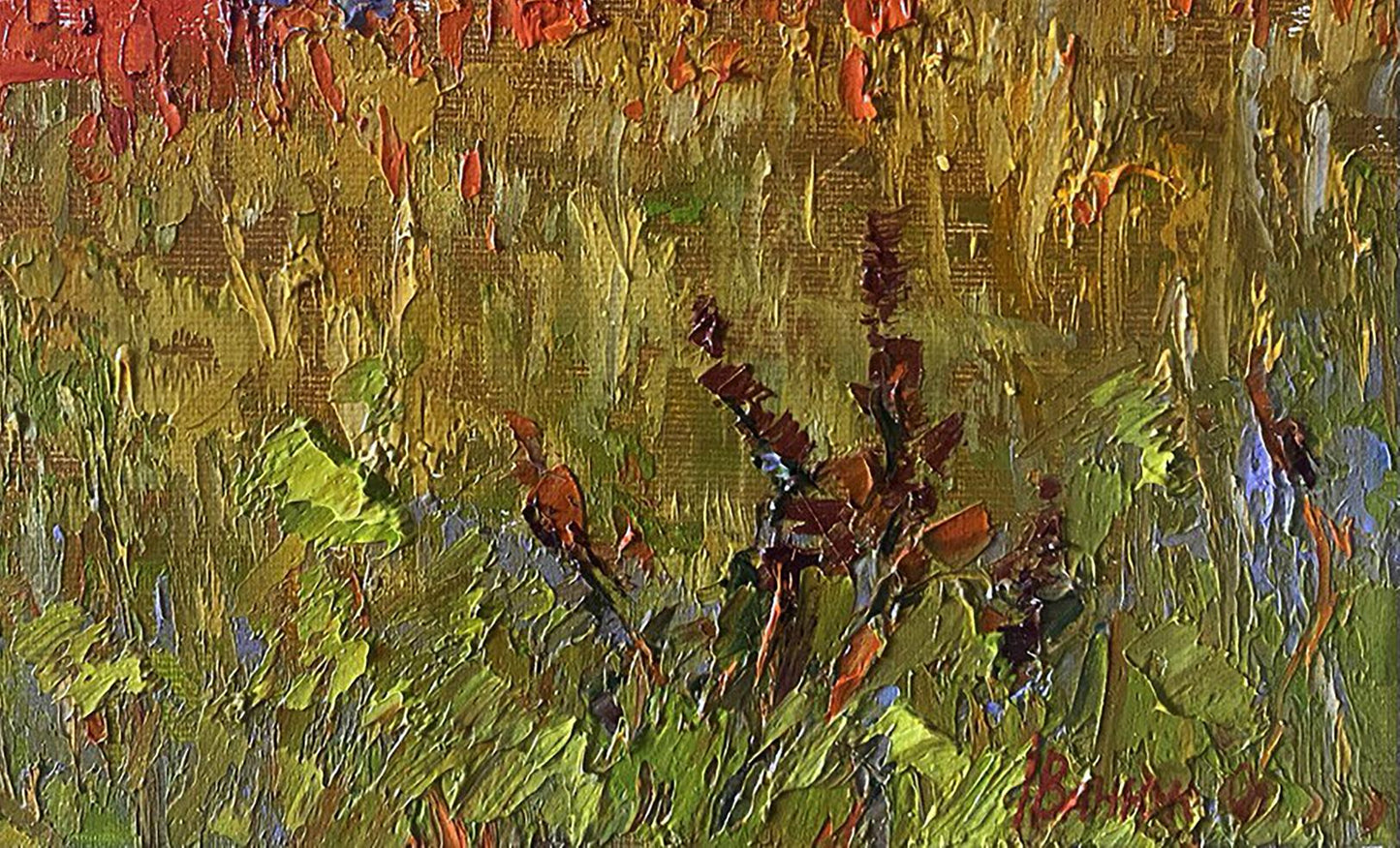Textured impressionistic oil painting Step to the Horizon by Oleksiy Ivanyuk