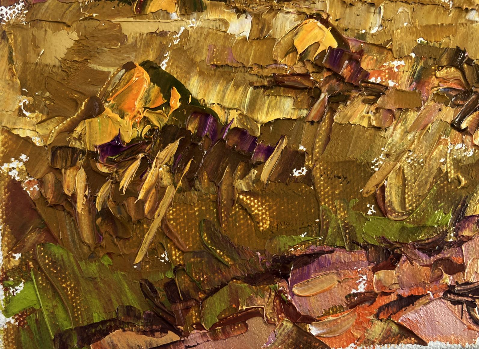 Impasto oil painting A moment between light and darkness by Oleksiy Ivanyuk