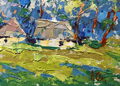 Vibrant impressionist oil painting Spring morning by Oleksiy Ivanyuk