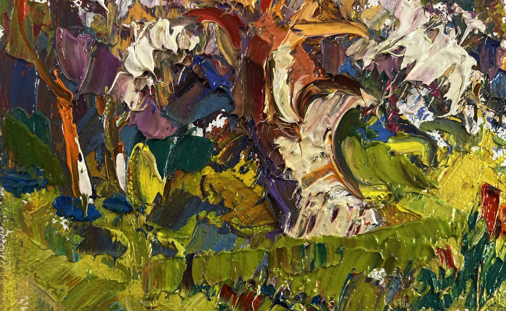Vibrant oil painting Bright day bringing hope by Oksana Ivanyuk