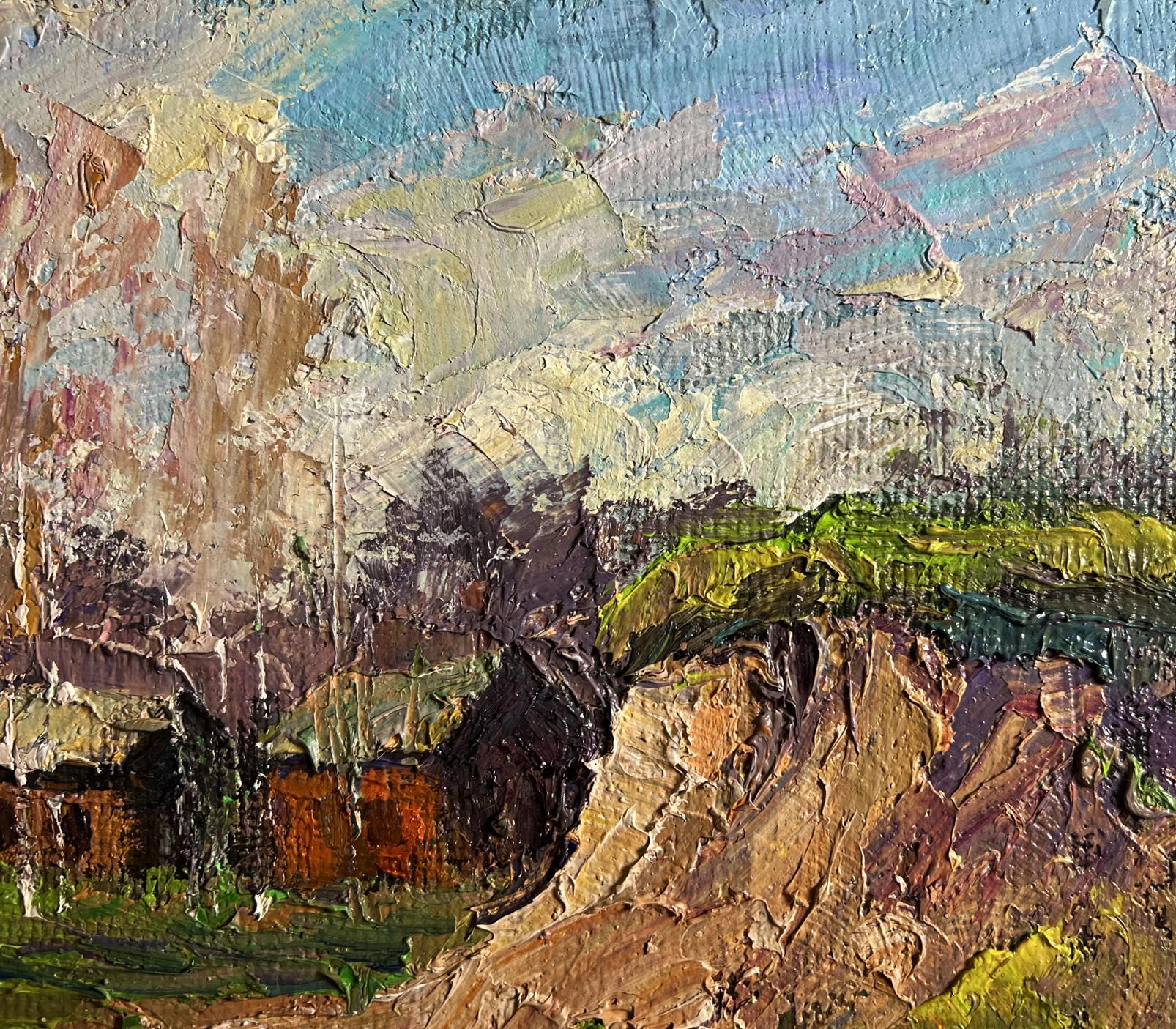 Impasto oil painting of spring landscape by Boris Serdyuk