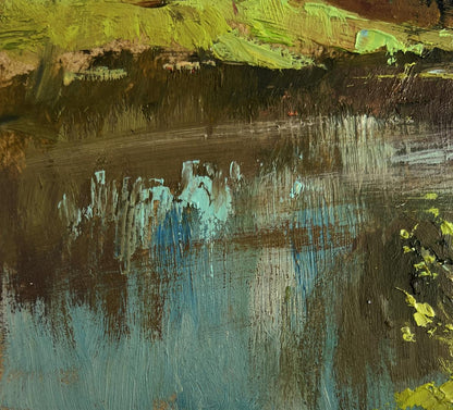 Abstract oil painting Summer Winding River by Yuriy Suprunchuk