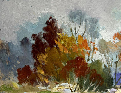 Oil painting Twilight of the autumn forest by Yuriy Suprunchuk
