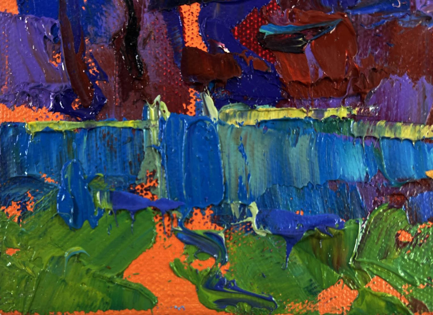 Vibrant abstract oil painting Sky disappears into silence by Oleksiy Ivanyuk