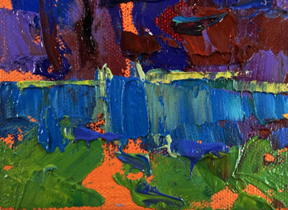 Vibrant abstract oil painting Sky disappears into silence by Oleksiy Ivanyuk