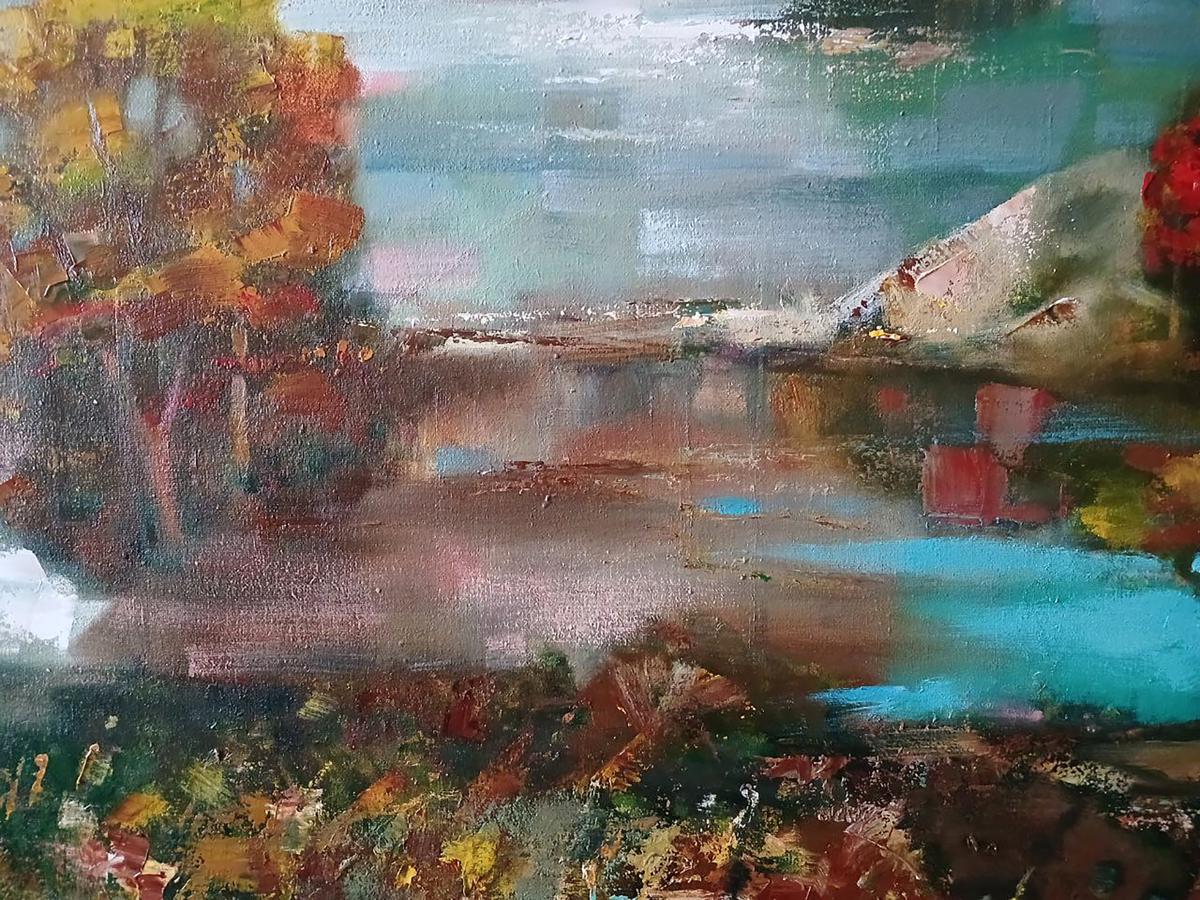 Oil painting Autumn twilight Anatoly Tarabanov