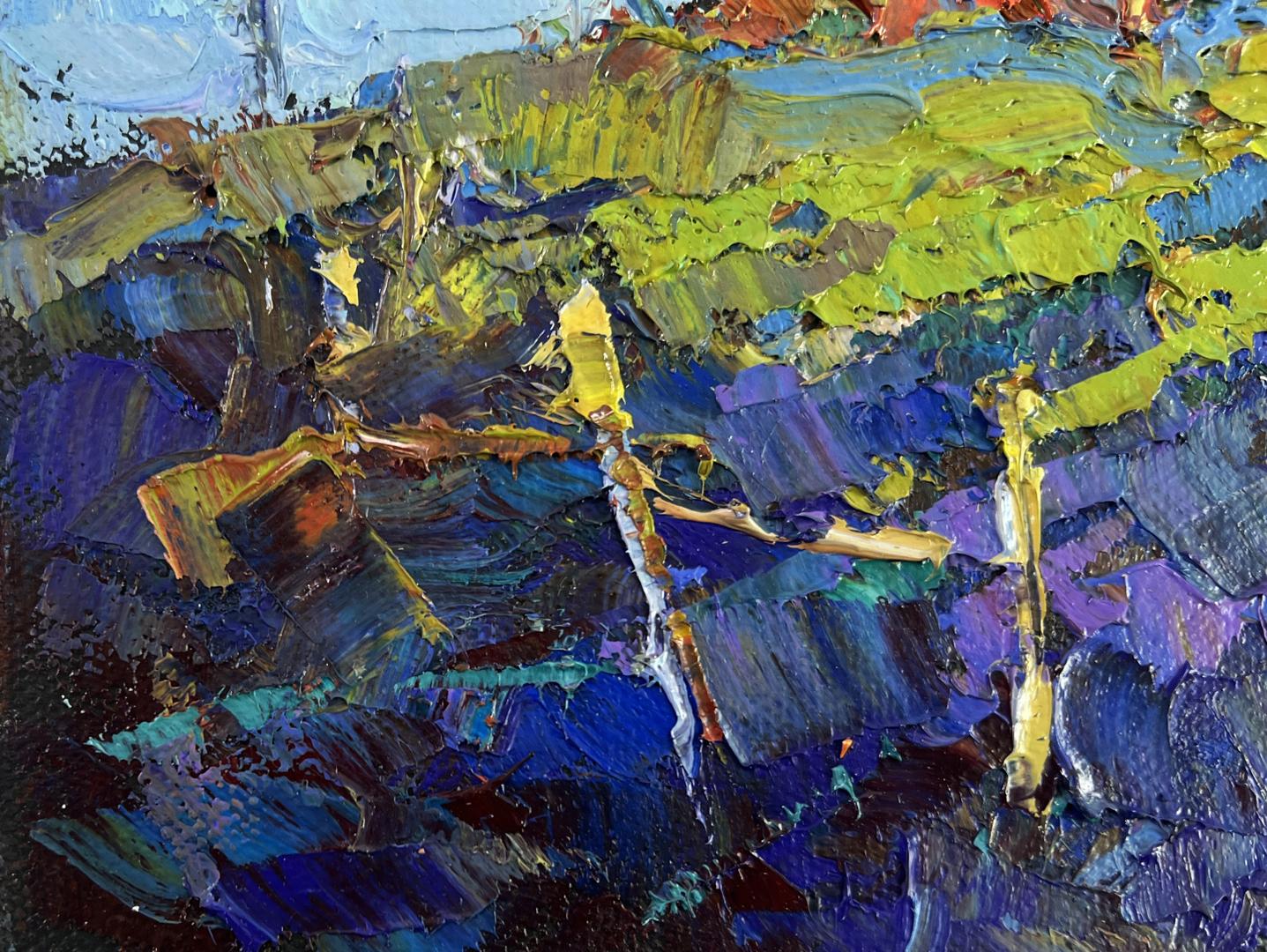 Vibrant impressionist oil painting The wind whispers between the stones by Oksana Ivanyuk