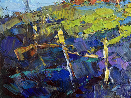 Vibrant impressionist oil painting The wind whispers between the stones by Oksana Ivanyuk