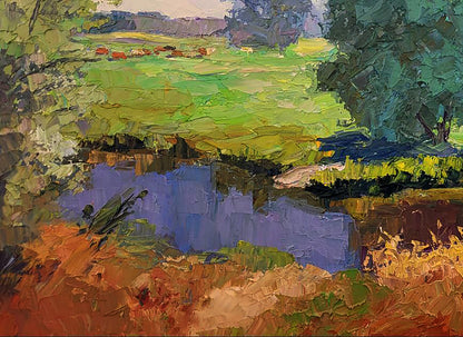 Vibrant impressionist oil painting Summer day by Serdyuk Boris Petrovich