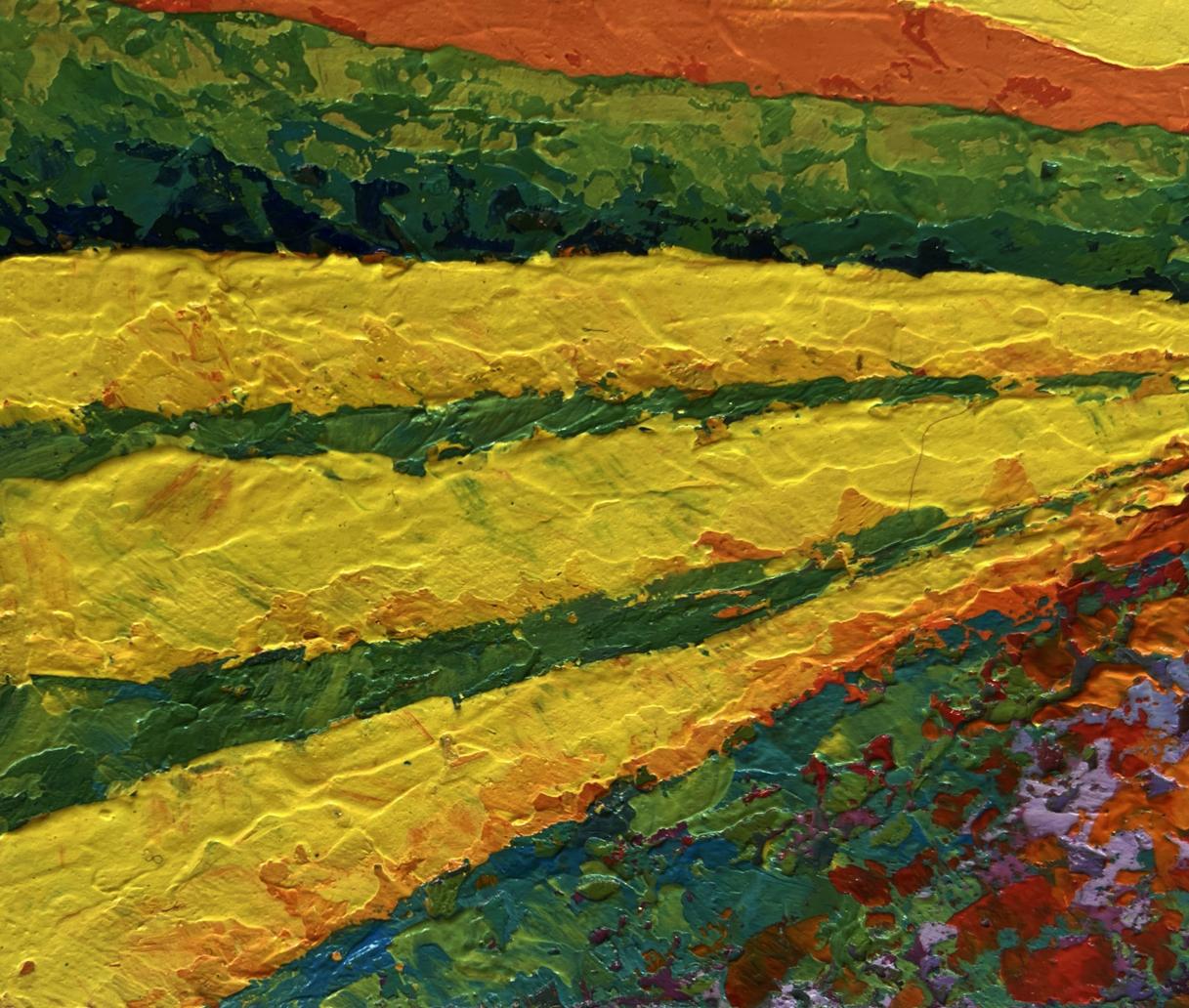 Vibrant Summer Silence sunset oil painting by V. Zadorozhnya
