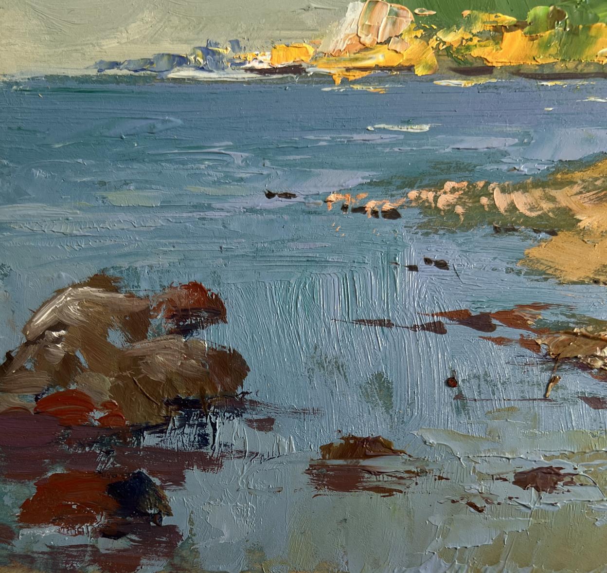 Impressionistic oil painting Silence at the Foot of the Mountains by Yuriy Suprunchuk