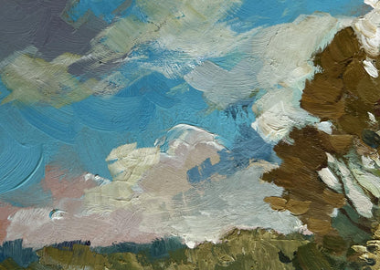 Textured oil painting of River along the Willow by Yuriy Suprunchuk