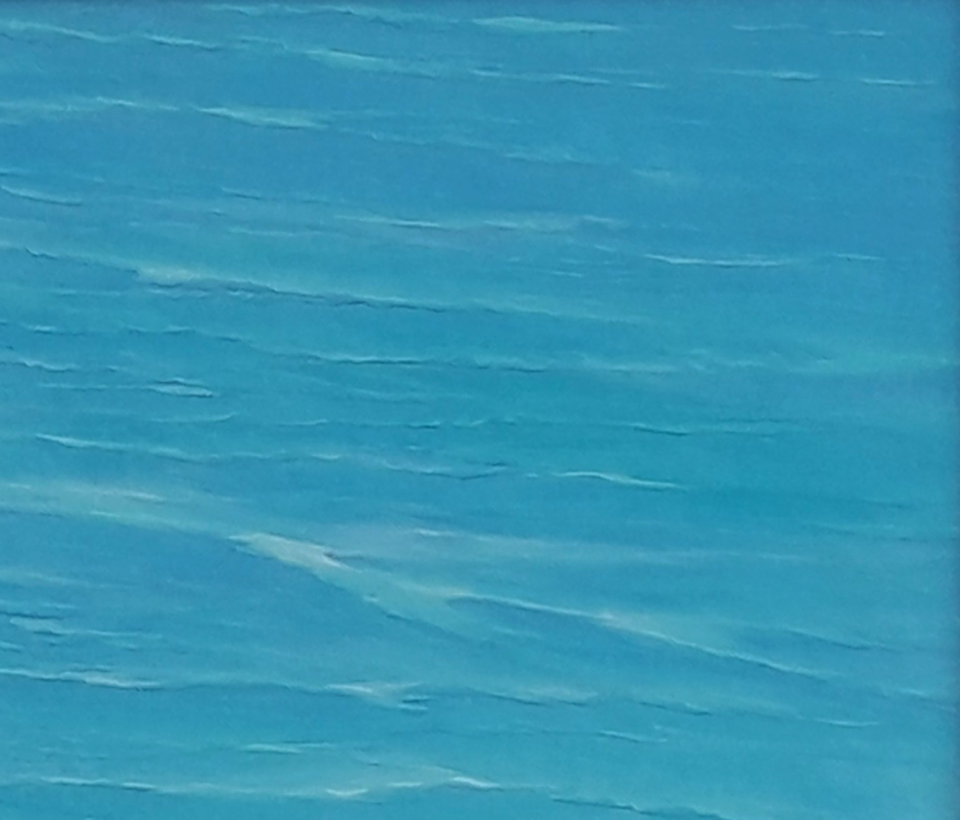 Oil painting of beach with turquoise sea waves by Vasily Korkishko