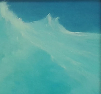Oil painting Breath of the Seabed by Vasily Korkishko: turquoise wave with frothy crests
