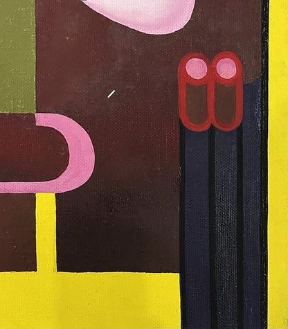 Oil painting Thoughts of Tenderness by Ihor Safonov, bold geometric shapes