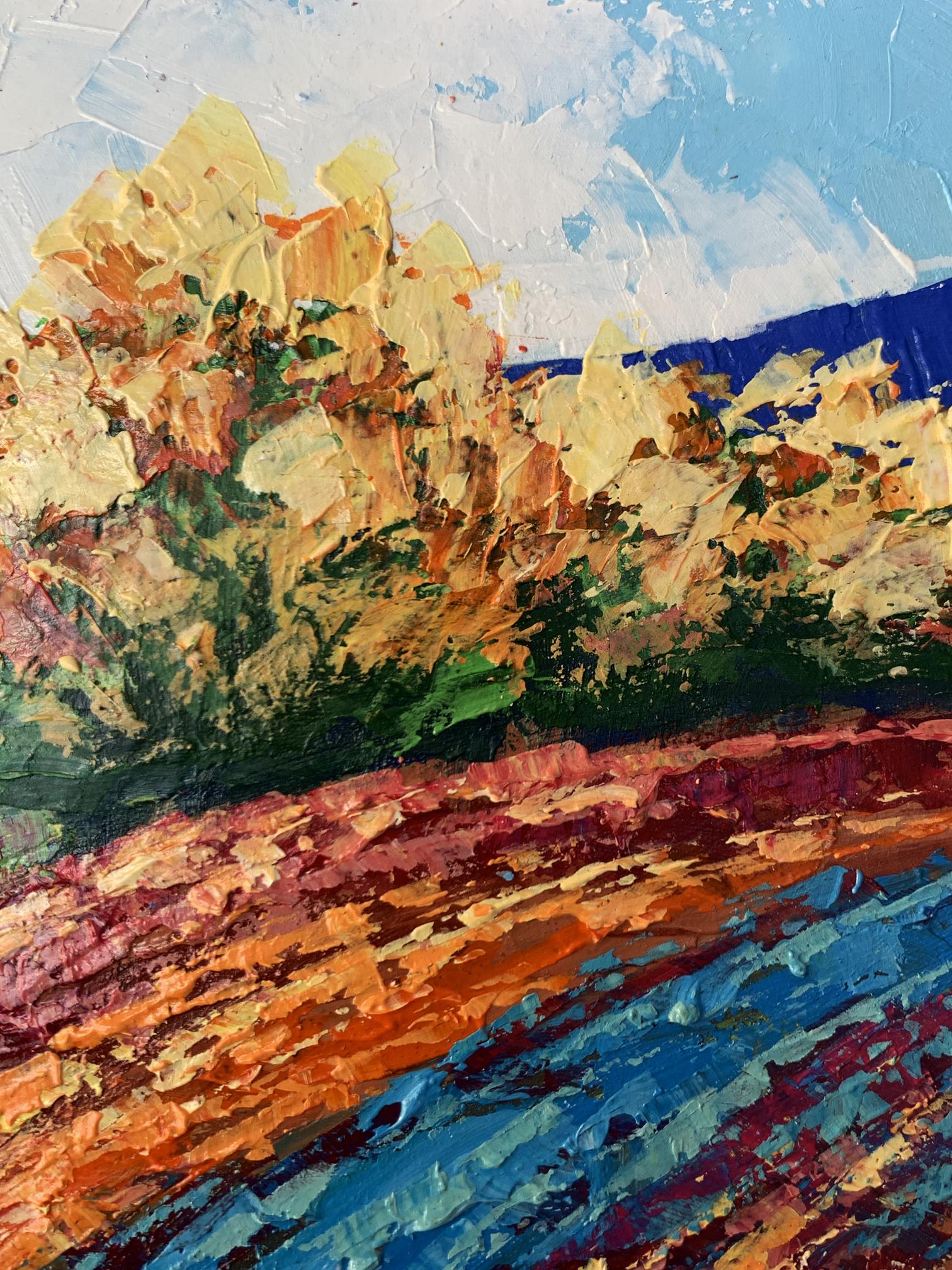 Oil painting Autumn days in the mountains by V. Zadorozhnya