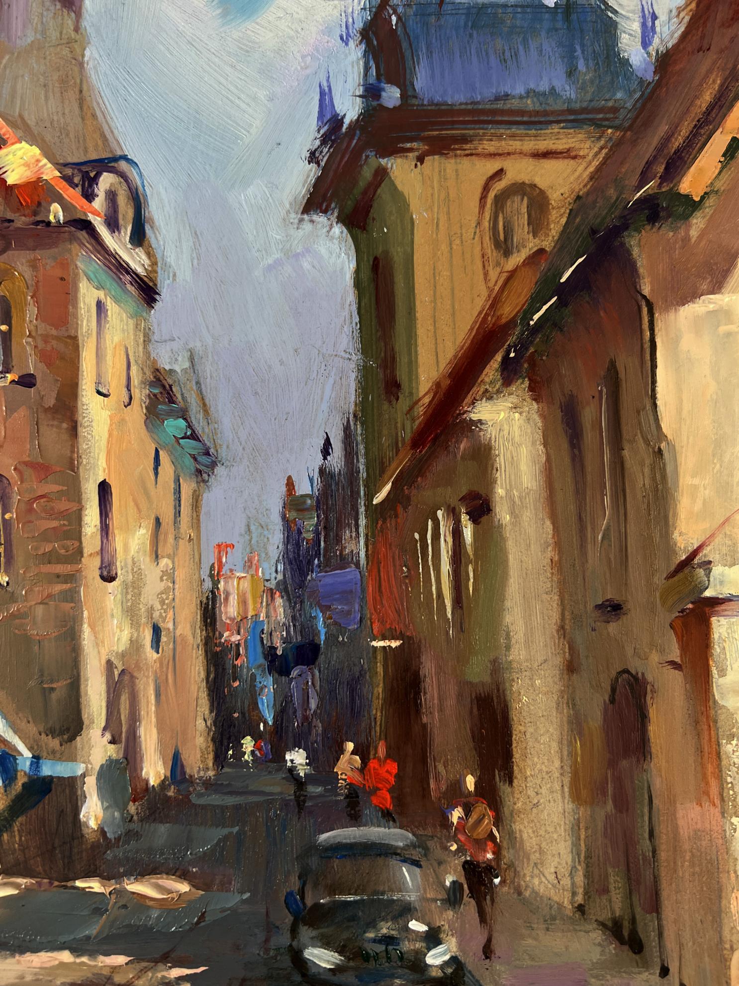Oil painting Quiet street in old town by Yuriy Suprunchuk