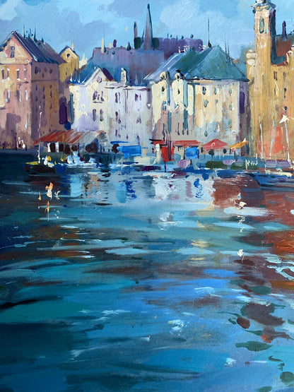 Vibrant impressionist oil painting like Venice by Yuriy Suprunchuk