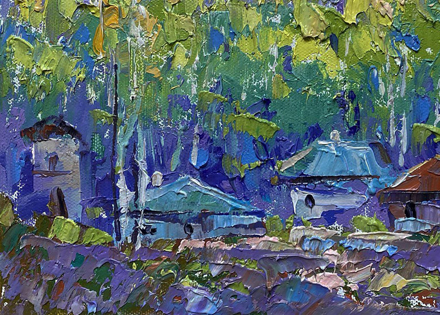 Vibrant impressionist oil painting Warm summer morning by Oleksiy Ivanyuk