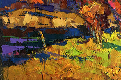 Vibrant oil painting Melody of the Wind and Whispers by Oksana Ivanyuk
