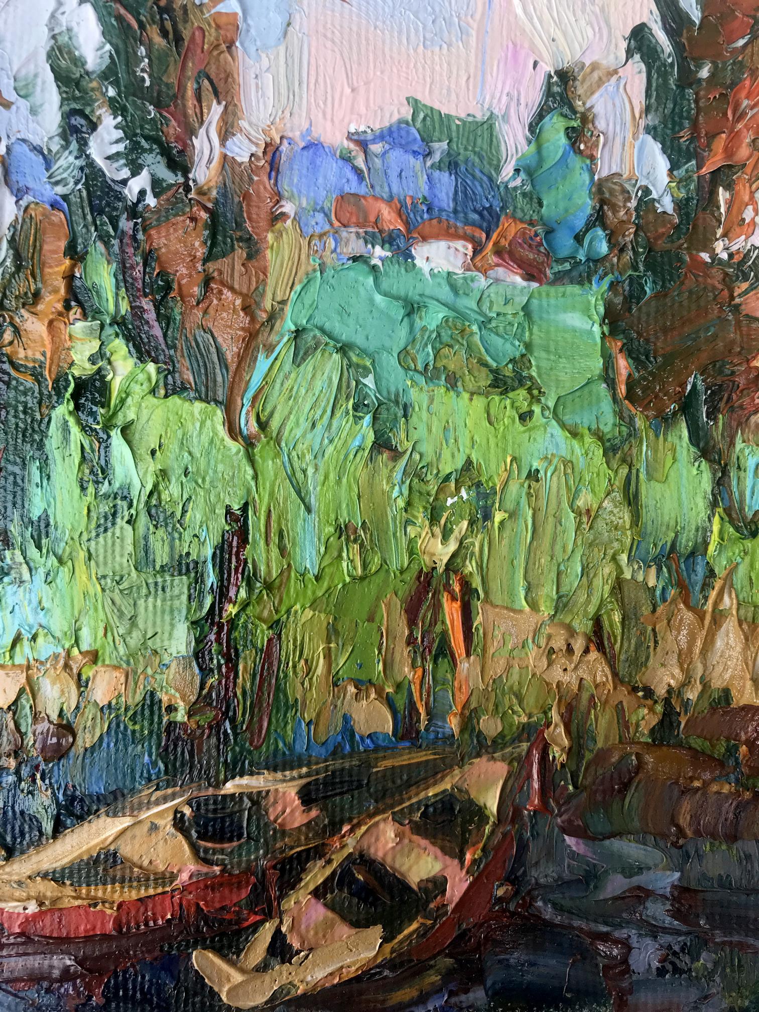 Oksana Ivanyuk's oil masterpiece: "Serenity of the Backwater"
