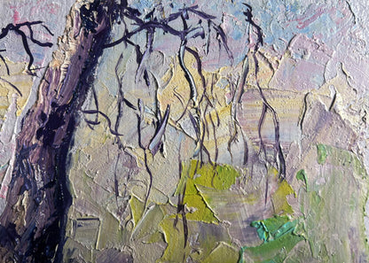 Textured oil painting May day in the village by Boris Serdyuk