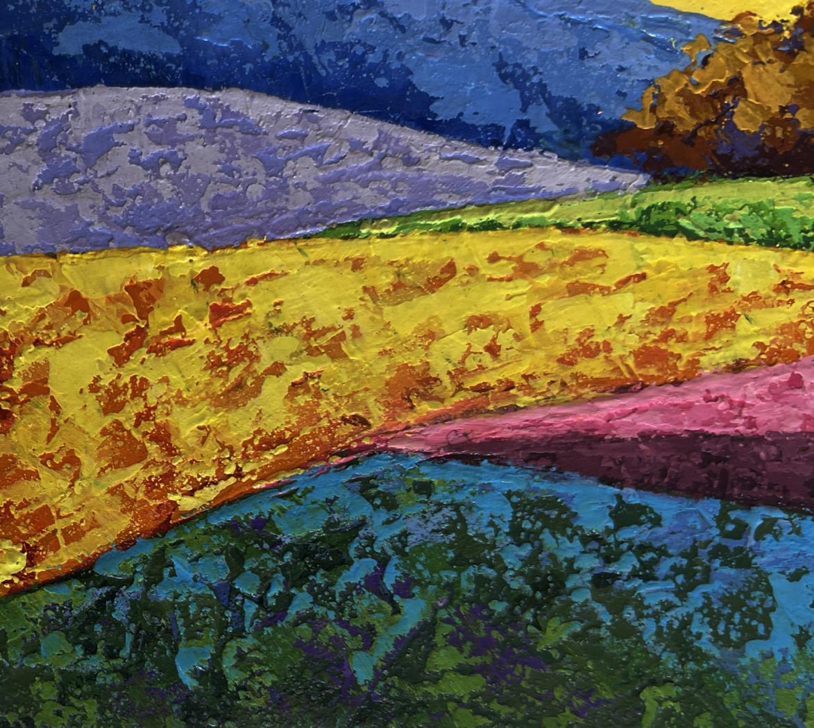 Vibrant Autumn Evening in the Field oil painting by V. Zadorozhnya