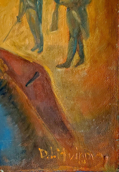 Oil painting Napoleon in other worlds by Daniil Litvinov signed d