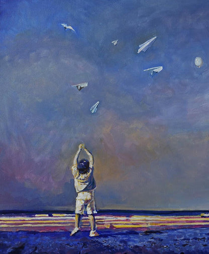 Oil painting White wings Anatoly Varvarov