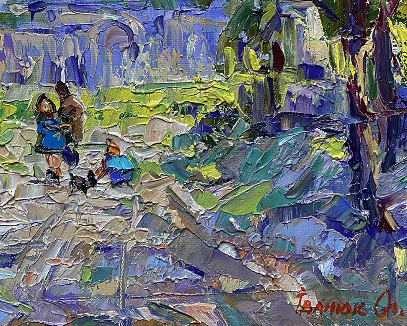 Vibrant impressionist oil painting Alley in the park by Oleksiy Ivanyuk